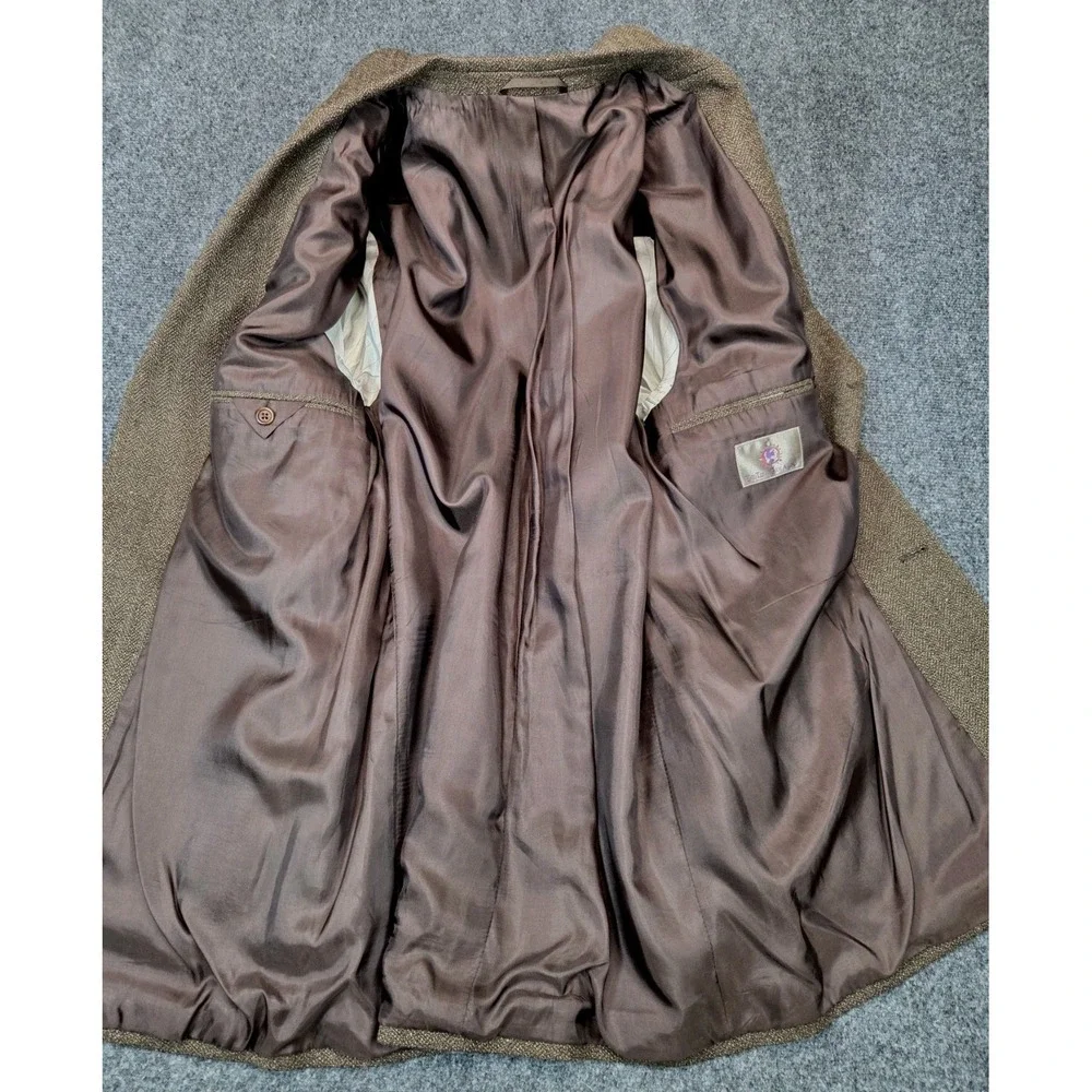 The Territory Ahead Blazer Mens 40R Brown Wool Silk Blend Sports Jacket 3 Button